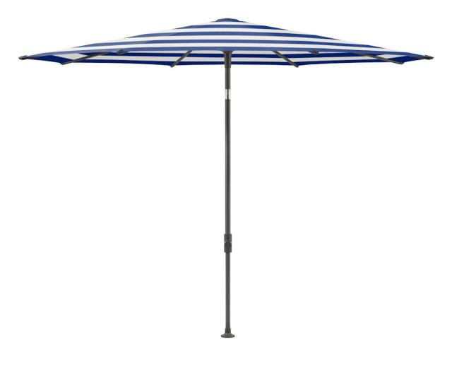 Glatz SMART Sonnenschirm Ø2,5m anthrazit/blue stripe Stoffqualität 5 #1