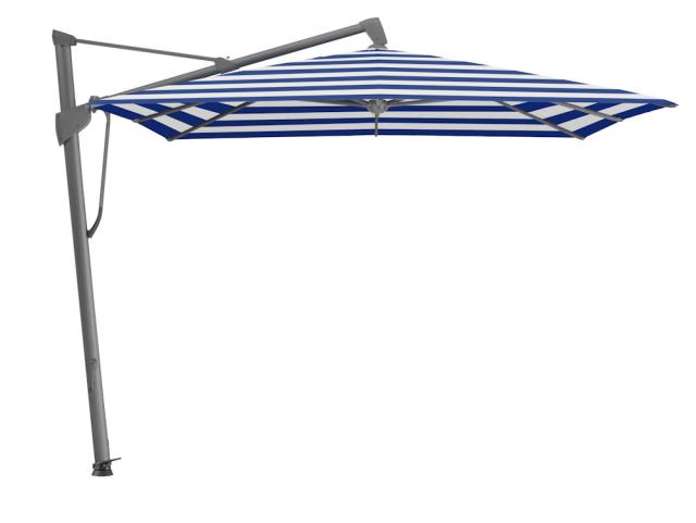 Glatz SOMBRANO S+ Ampelschirm 3,5x3,5 m anthrazit/blue stripe Stoffqualität 5 #1