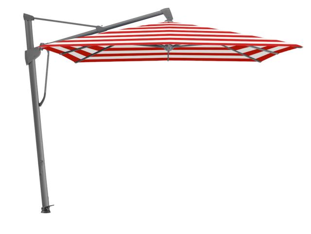 Glatz SOMBRANO S+ Ampelschirm 3,5x3,5 m anthrazit/red stripe Stoffqualität 5 #1