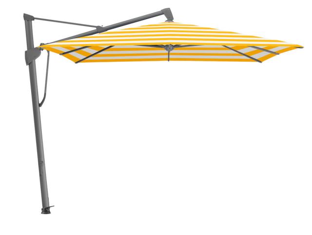 Glatz SOMBRANO S+ Ampelschirm 3x3 m anthrazit/yellow stripe Stoffqualität 5 #1