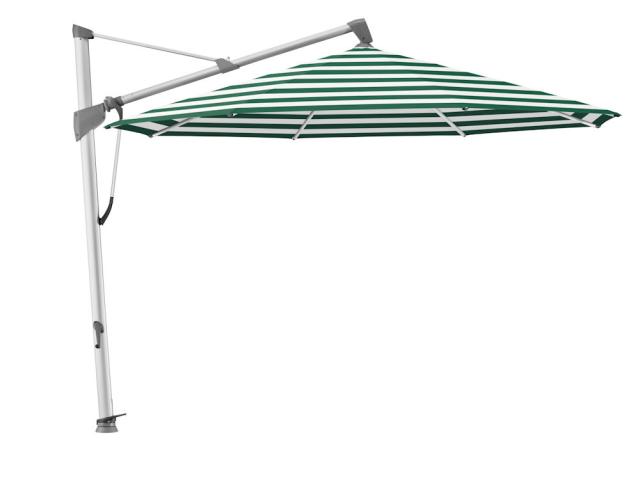 Glatz Sombrano S+ Ampelschirm Ø 4,0 m alu-natureloxiert/green stripe Stoffqualität 5 #1