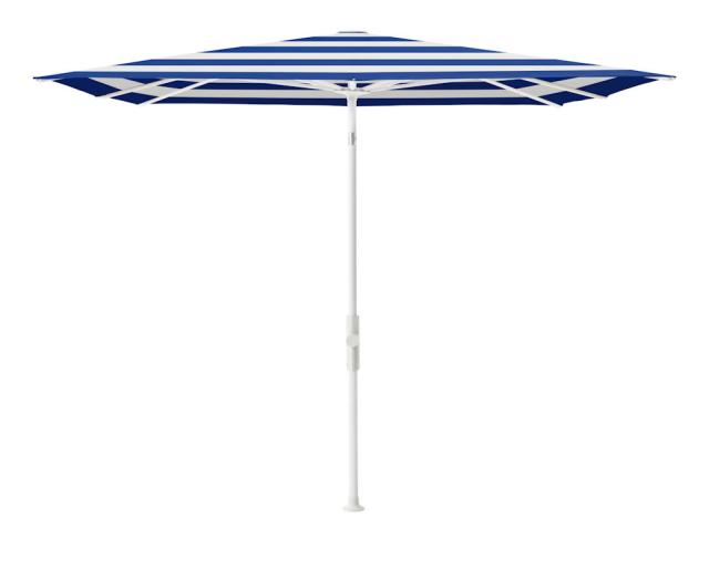 Glatz Twist Kurbel-Sonnenschirm 2,1x1,5 m weiss/blue stripe Stoffqualität 5 #1