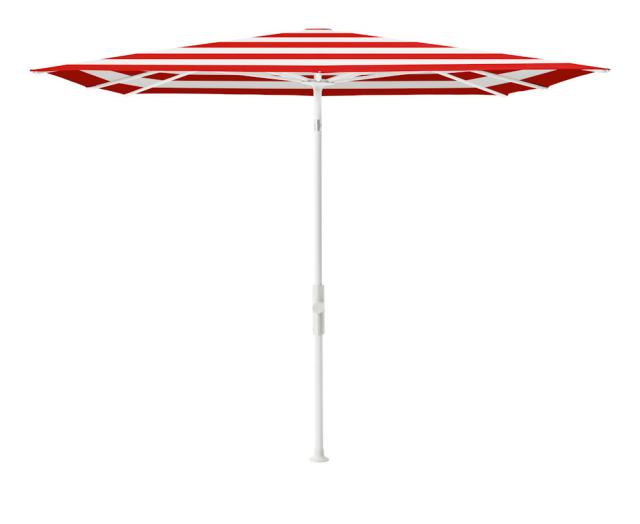 Glatz Twist Kurbel-Sonnenschirm 2,1x1,5 m weiss/red stripe Stoffqualität 5 #1