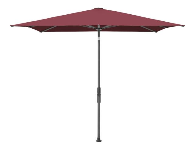 Glatz Twist Kurbel-Sonnenschirm 2,4x2,4 m anthrazit/merlot Stoffqualität 5 #1