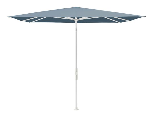 Glatz Twist Kurbel-Sonnenschirm 2,4x2,4 m weiss/horizon Stoffqualität 5 #1