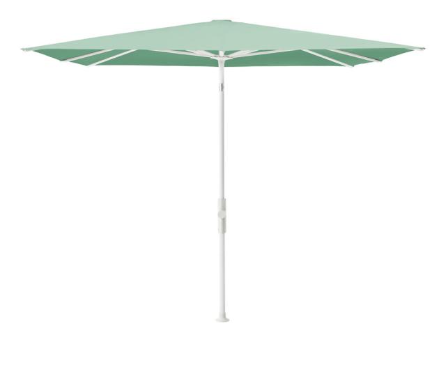 Glatz Twist Kurbel-Sonnenschirm 2,4x2,4 m weiss/jade Stoffqualität 5 #1