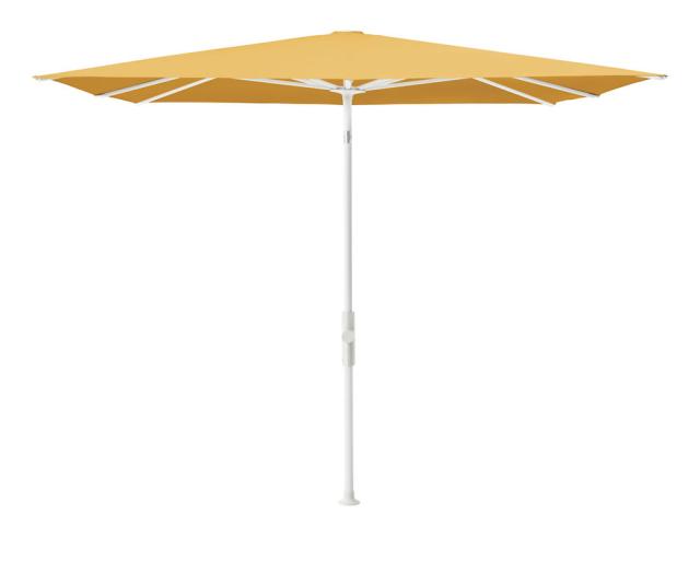 Glatz Twist Kurbel-Sonnenschirm 2,4x2,4 m weiss/safran Stoffqualität 5 #1