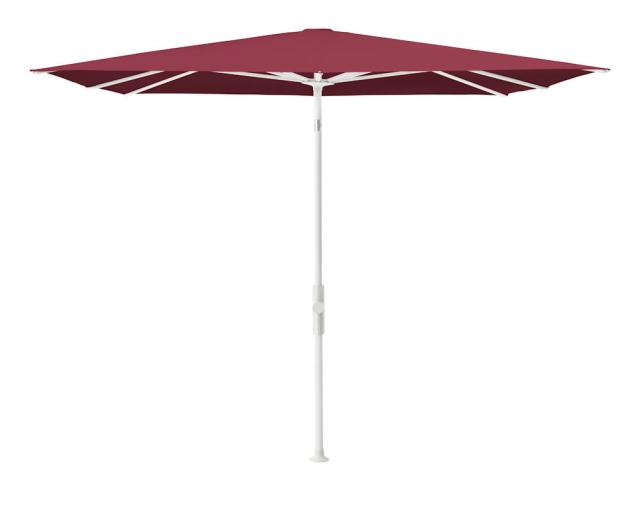 Glatz Twist Kurbel-Sonnenschirm 2,4x2,4 m weiss/wine Stoffqualität 4 #1