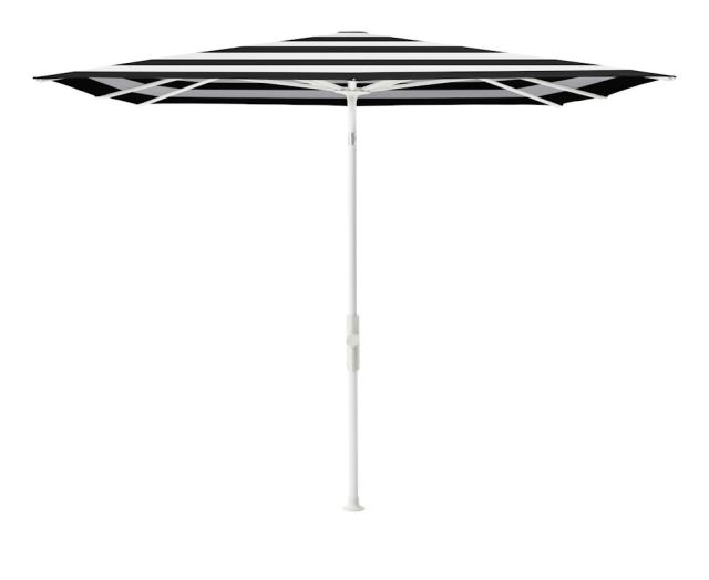 Glatz Twist Kurbel-Sonnenschirm 2,5x2,0 m weiss/black stripe Stoffqualität 5 #1