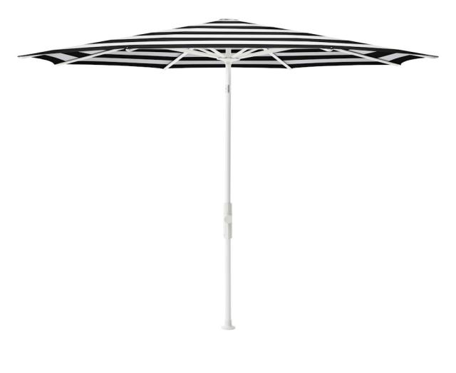 Glatz Twist Kurbel-Sonnenschirm Ø 2,7 m weiss/black stripe Stoffqualität 5 #1