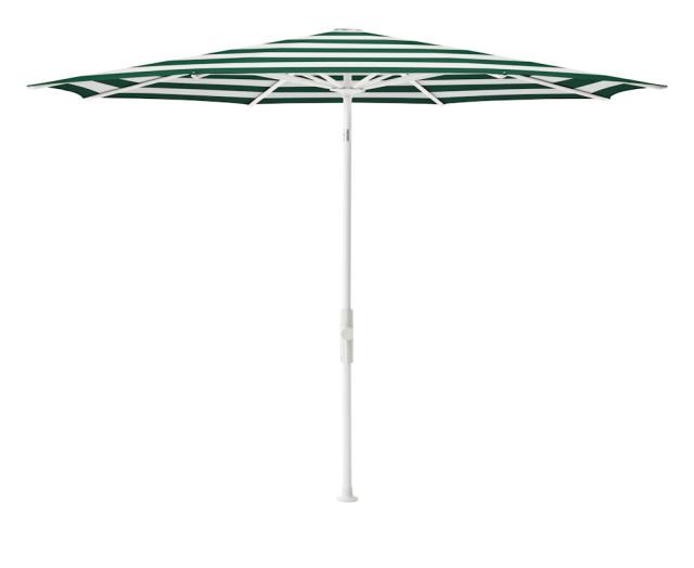 Glatz Twist Kurbel-Sonnenschirm Ø 2,7 m weiss/green stripe Stoffqualität 5 #1