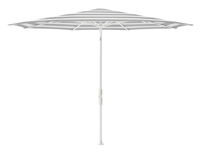 Glatz Twist Kurbel-Sonnenschirm Ø 2,7 m weiss/grey stripe Stoffqualität 5 #1