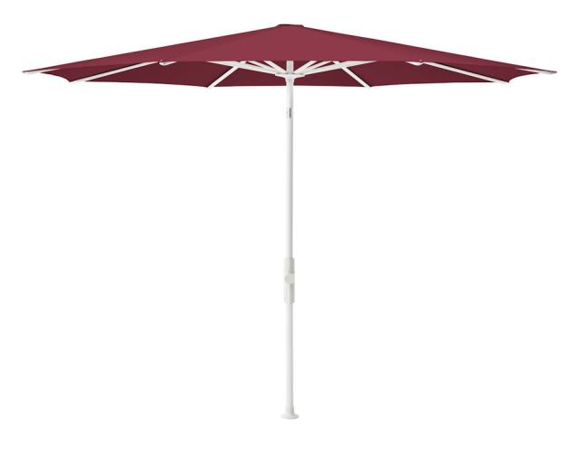 Glatz Twist Kurbel-Sonnenschirm Ø 3,0 m weiss/wine Stoffqualität 4 #1