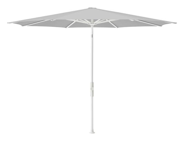 Glatz Twist Kurbel-Sonnenschirm Ø 3,0 m weiss/granite Stoffqualität 5 #1