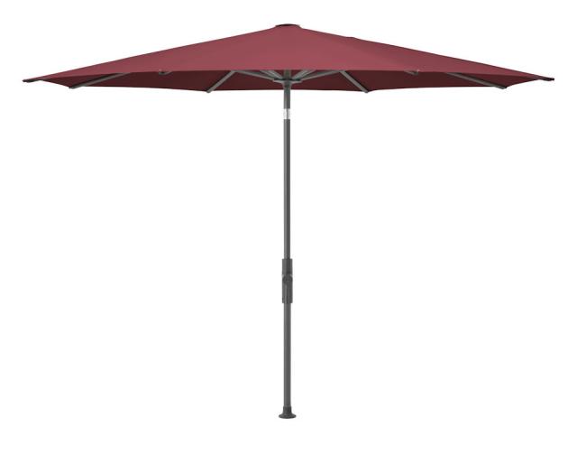 Glatz Twist Kurbel-Sonnenschirm Ø 3,3 m anthrazit/merlot Stoffqualität 5 #1