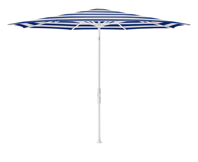 Glatz Twist Kurbel-Sonnenschirm Ø 3,3 m weiss/blue stripe Stoffqualität 5 #1