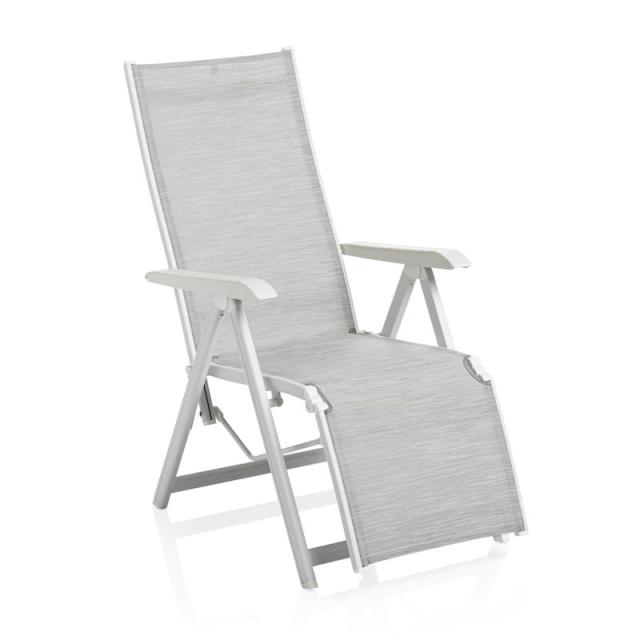 Kettler Basic+ Relaxsessel weiss matt/hellgrau #1