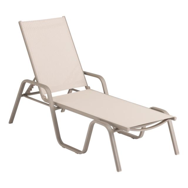 Kettler Basic Plus Stapelliege taupe/Stucco #1