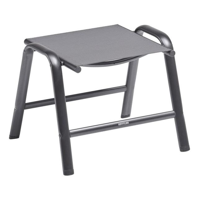 Kettler Cirrus Silver Line Hocker, anthrazit/anthrazit-grau, Aluminium/Outdoorgewebe #1