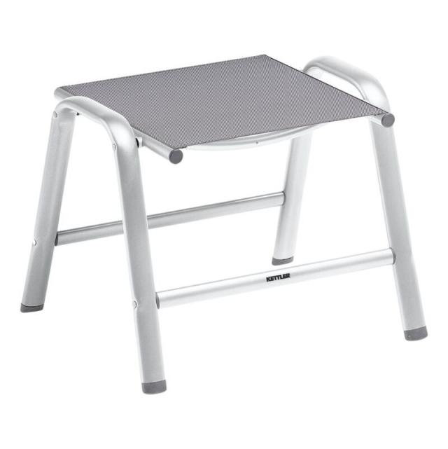 Kettler Cirrus Silver Line Hocker, silber/anthrazit-grau, Aluminium/Outdoorgewebe #1