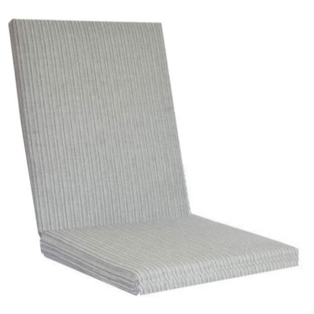 Kettler /KETTtex-Exklusiv®Comfort Mittellehner, 106x50x4/7cm, hellgrau gestreift, mit 7 cm Sitzpolster und Reißverschluß #1