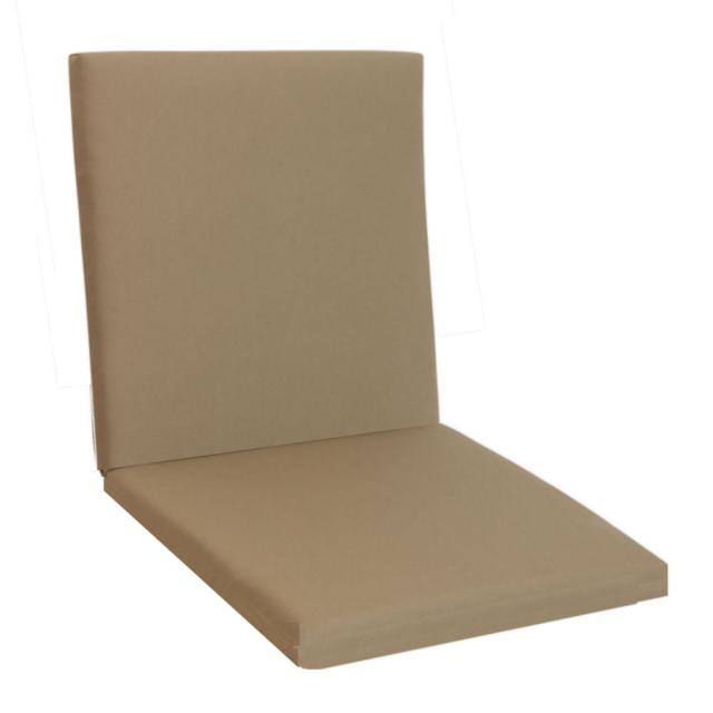 Kettler /KETTtex-Exklusiv® Comfort Niederlehner Auflage, 100x50x4/7cm, taupe/champagner mit 7 cm Sitzpolster und Reißverschluß #1