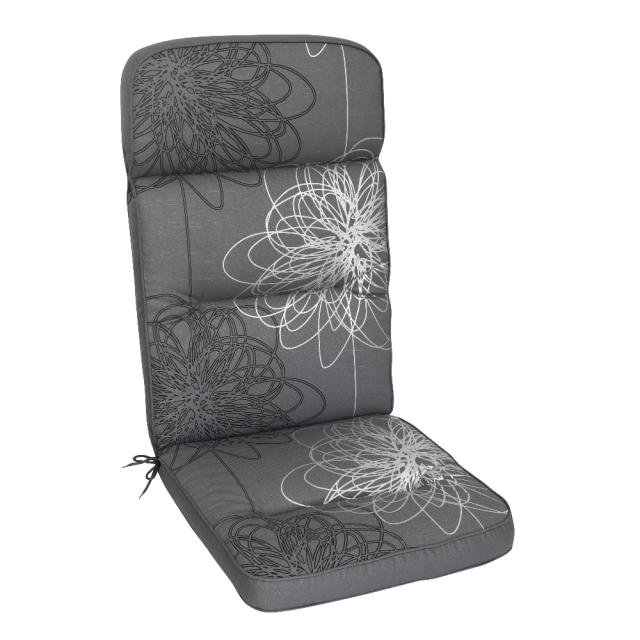 Kettler /KETTtex-Exklusiv® Hochlehner Gartenmöbel-Auflage 120x50x7cm, anthrazit floral #1
