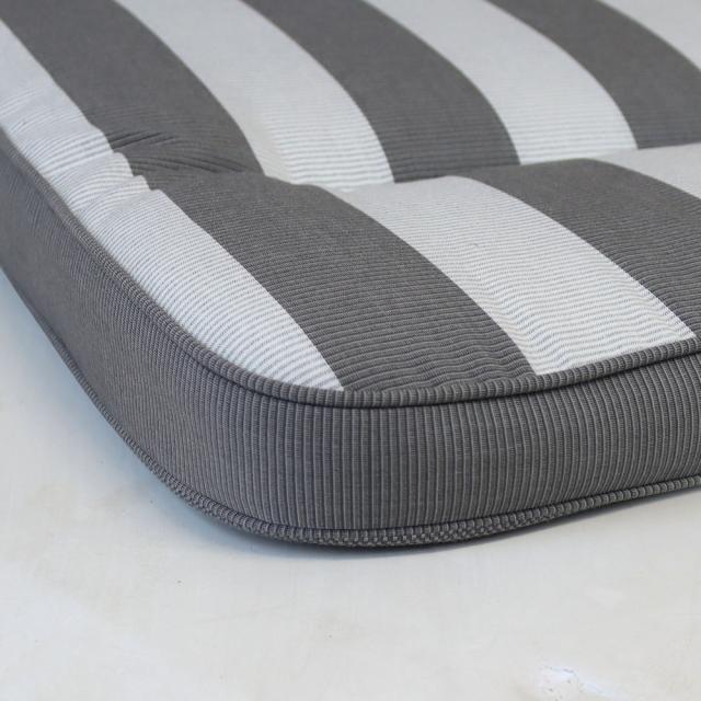 KETTtex Gartenliege Polster Anthrazit Floral - Weiche Liegeauflage 200x60x4cm | Wettermatte Für Sonnenliegen Mit Klettverschluss