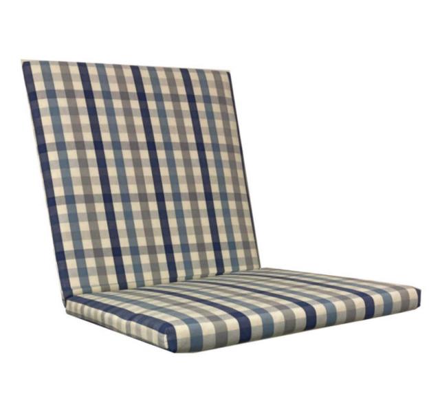 Kettler /KETTtex-Exklusiv® Niederlehner 103x50x4cm, blau/grau kariert #1