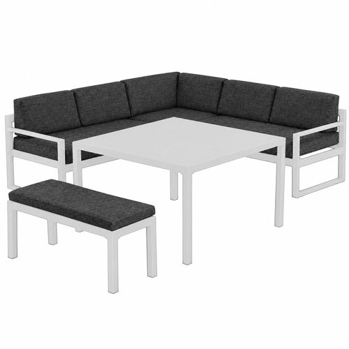 Kettler /KETTtex-Exklusiv® Polster für Ocean Eckset inkl. Bank, Waterproof®, anthrazit, 10-teilig, Anfertigung #1