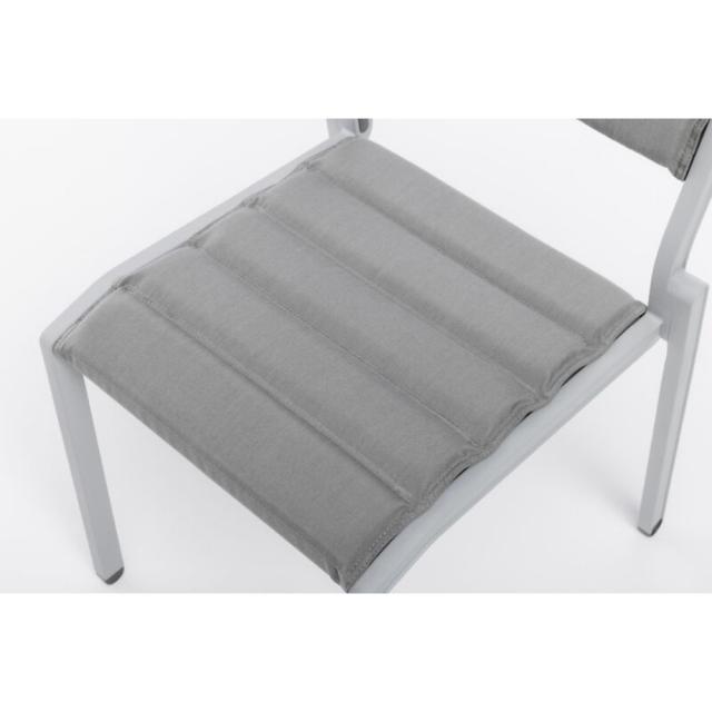 Kettler Latitude Sitz- und Rückenkissen für Stapelsessel,Stapelstuhl, Barstuhl, grau #1