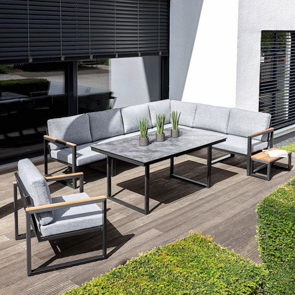 Kettler Ocean Skid Lounge-Set mit Tisch 160x95cm, 10-teilig #1