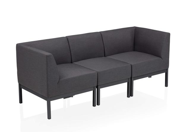 Kettler Pure 3er Sofa, anthrazit/sooty, Sunbrella® City-Line #1