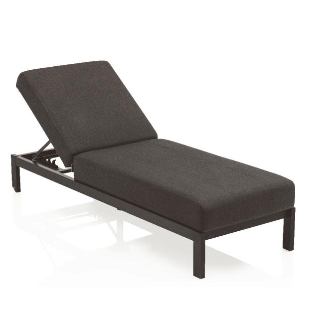 Kettler Pure Sonnenliege City Line, anthrazit/sooty, Sunbrella®, inkl.Kissen, Rollen #1