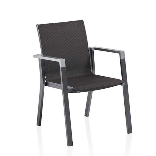 Kettler Rasmus Stapelsessel NL, anthrazit/charcoal, Outdoorgewebe #1