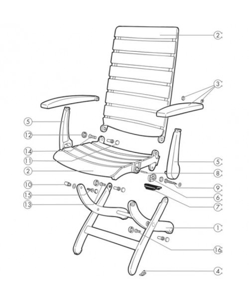 Kettler Tiffany Armlehnenstützen Set für Sessel weiss, 1 Set = 1 Paar #1