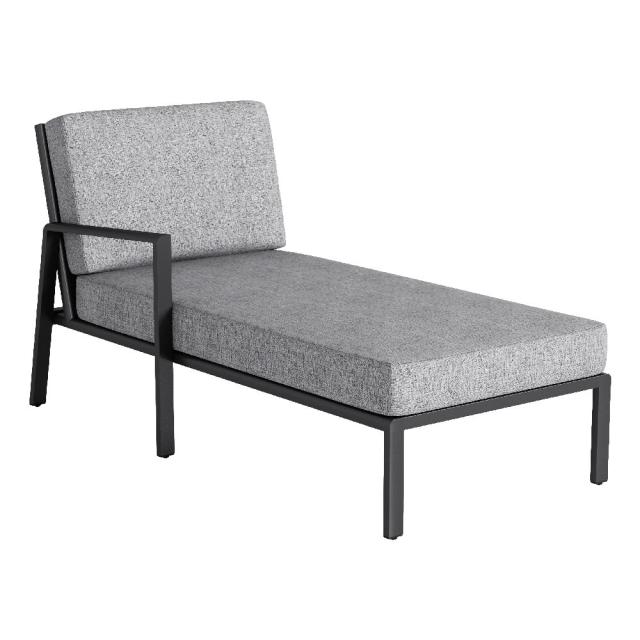 Kettler Zenith Chaise Longe links, anthrazit matt/hellgrau #1