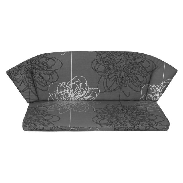 KETTtex-Exklusiv® Elegance Bankauflage, anthrazit floral #1