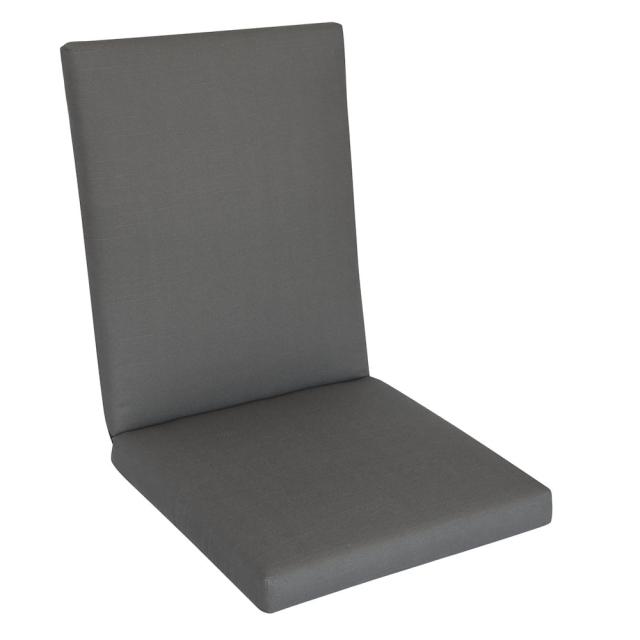 Kettler /KETTtex-Exklusiv® Comfort Hochlehner Auflage, 120x50x4/7cm, steingrau, mit 7 cm Sitzpolster und Reißverschluß #1