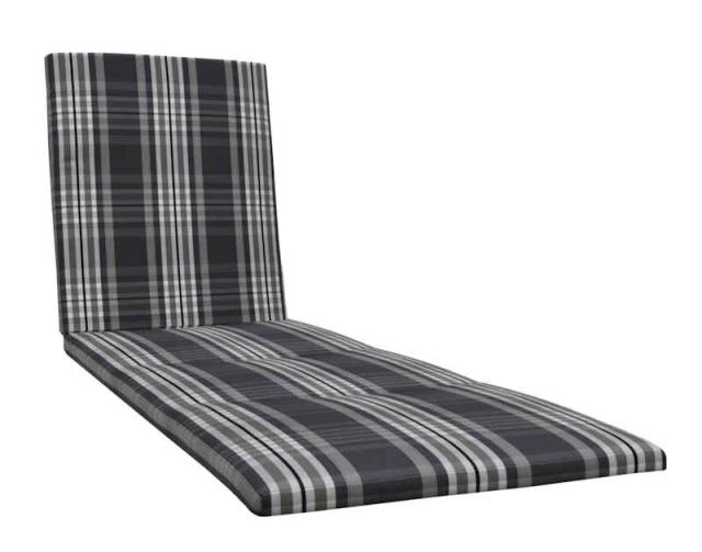 KETTtex-Exklusiv® Liegenauflage, 200x60x4cm, anthrazit-beige-kariert mit Reißverschluß -solange der Vorrat reicht #1