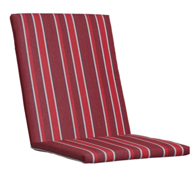 Kettler / KETTtex-Exklusiv® Mittellehner Auflage, 109x50x4cm, rot gestreift mit Reißverschluß #1