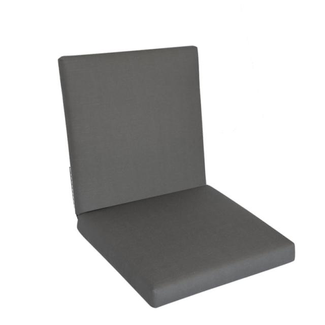 Kettler /KETTtex-Exklusiv® Comfort Niederlehner Auflage, 100x50x4/7cm, steingrau mit 7 cm Sitzpolster und Reißverschluß #1