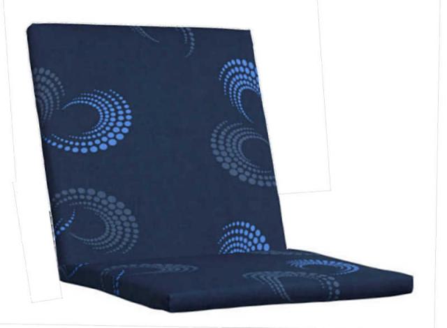 Kettler / KETTtex-Exklusiv® Niederlehner Auflage 103x50x4cm, blau mit schwungvollem Design und Reißverschluß #1