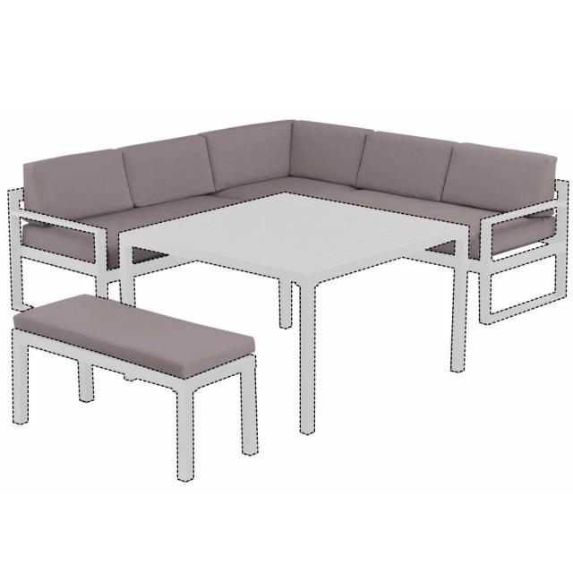 Kettler /KETTtex-Exklusiv® Polster für Ocean Eckset inkl. Bank, Waterproof®, anthrazit, 10-teilig, Anfertigung, keine Lagerware #1