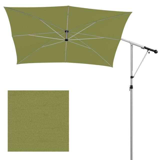 May Sonnenschirm Mezzo MH 2,6x2,6 m apfelgrün mit Höhenverstellung #1