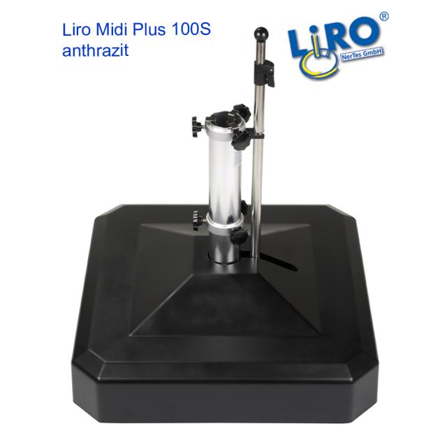 Liro Midi Plus 100 Schirmständer fahrbar anthrazit flexibele Klemmung (45-66mm) #1