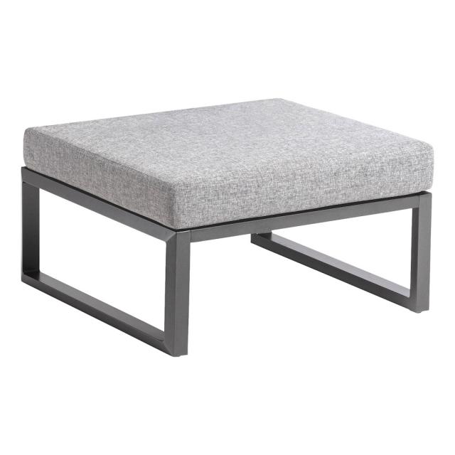 Kettler Ocean Skid Hocker anthrazit, inkl. hellgrau melierten Polstern aus Olefin #1