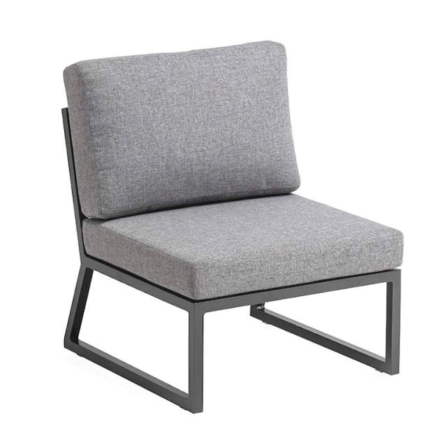 Kettler Ocean Skid Mittelteil anthrazit, inkl. hellgrau melierten Polstern aus Olefin #1