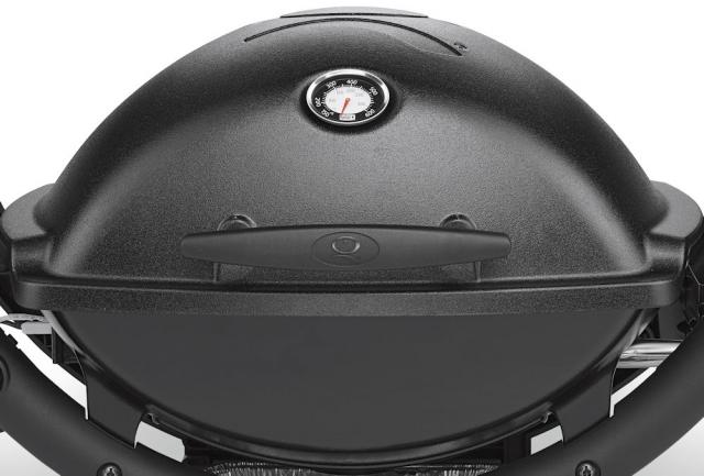 Weber Deckelgriff für Q 100/200 inklusive Abstandshalter #1