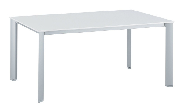 Edge Diningtisch 160x95 cm silber/weiss #1